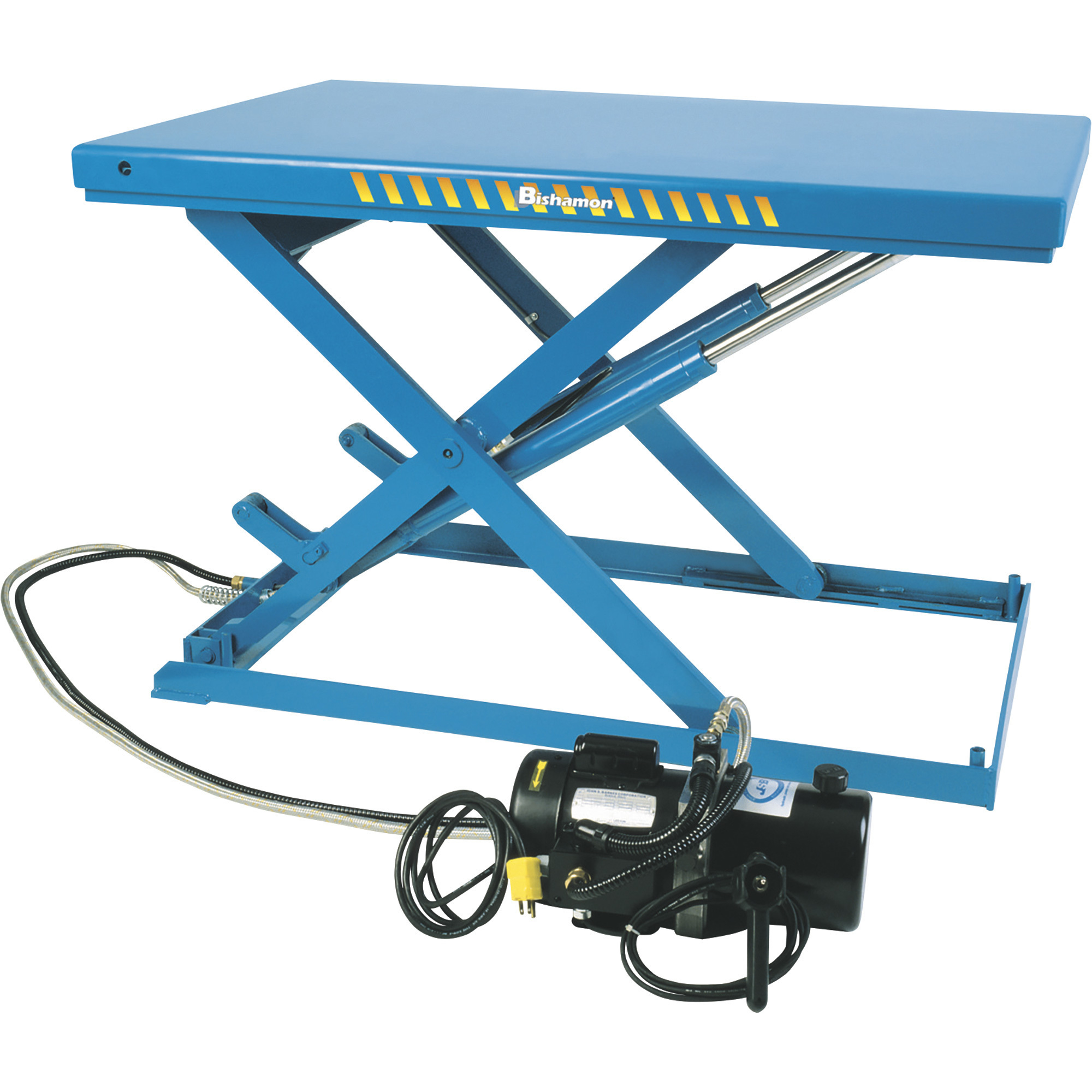 Bishamon Low-Profile Lift Table, 4400-Lb. Capacity, 39.4in. Lift, Model# LX-200WME-H